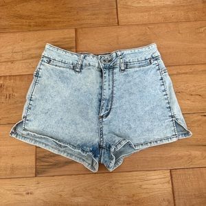 PacSun Bullhead High Rise Light Blue Hot Shorts Size 1